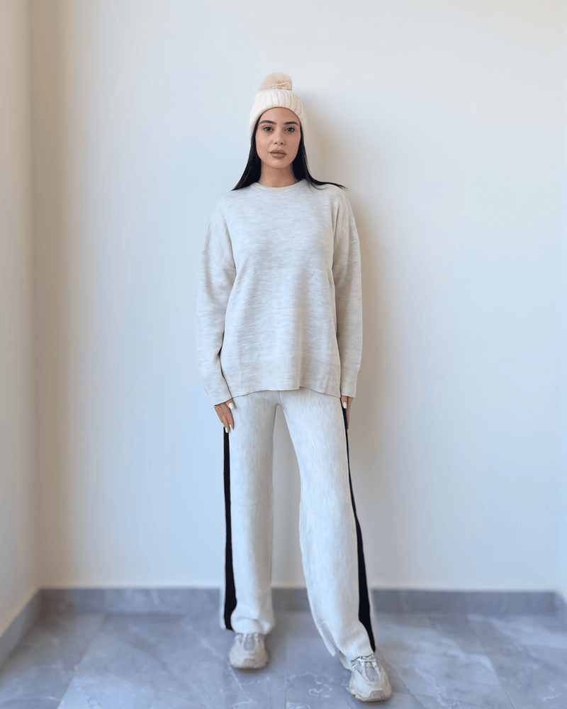Luna wool striped set