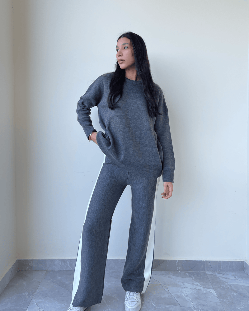 Luna wool striped set