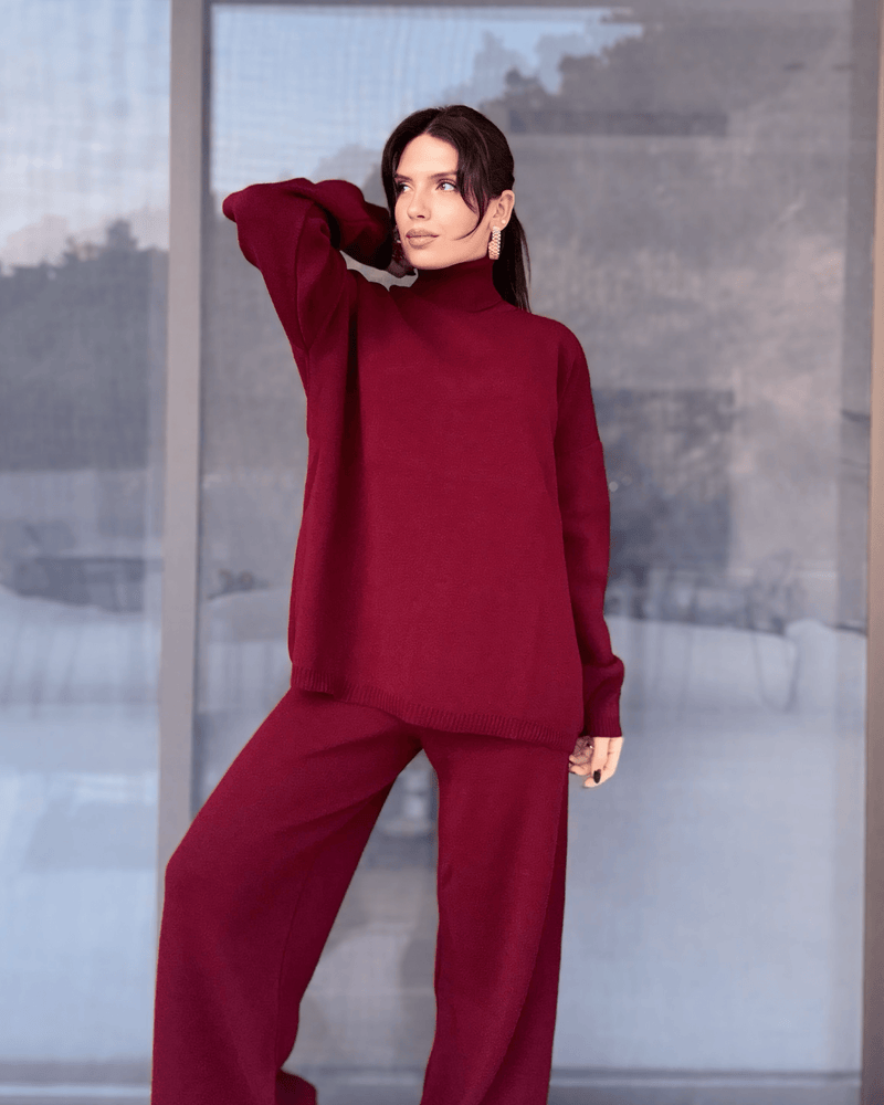 Turtle Neck Wool Set