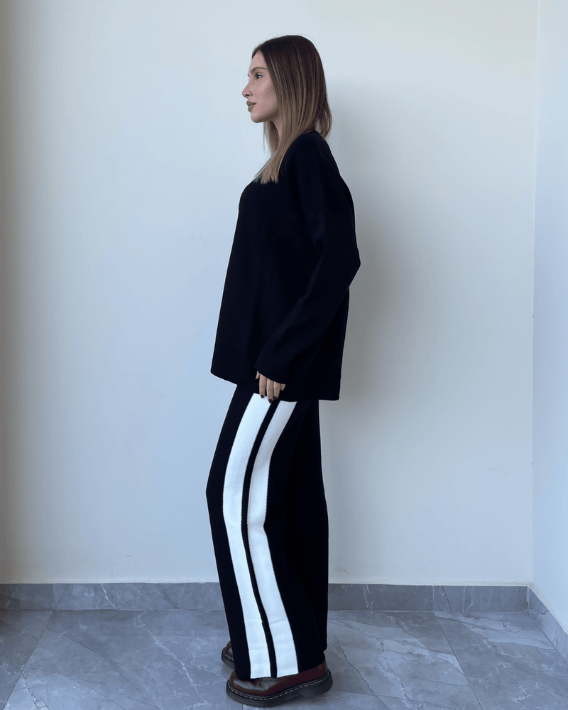 Luna wool striped set