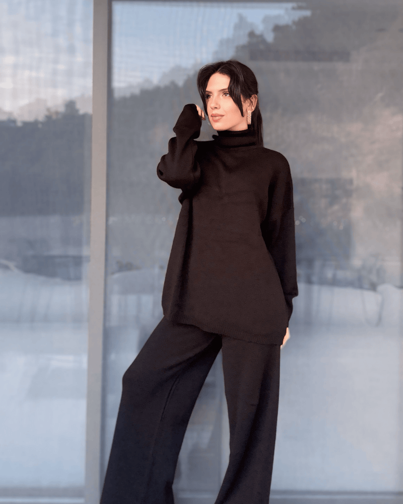 Turtle Neck Wool Set