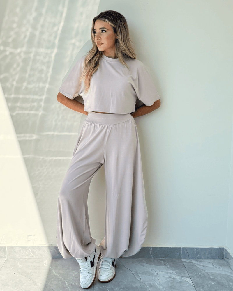 Milana Cropped T-shirt Comfy Set
