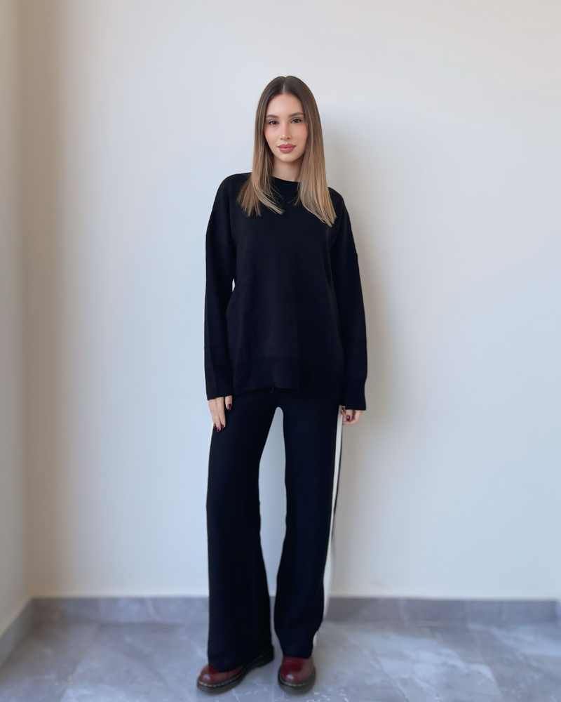 Luna wool striped set