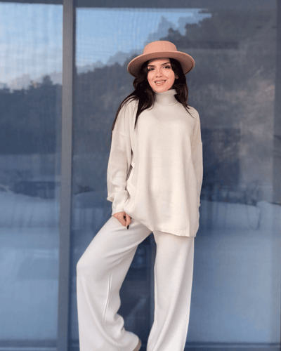 Turtle Neck Wool Set