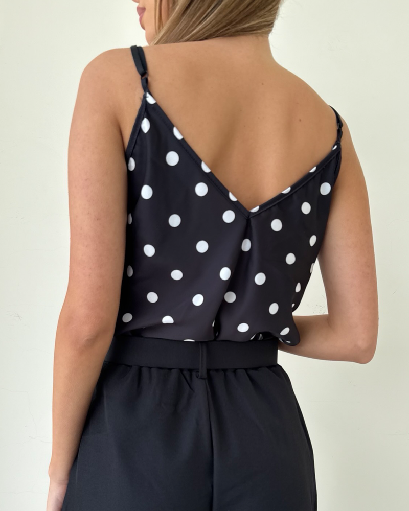 Polka Silk Top