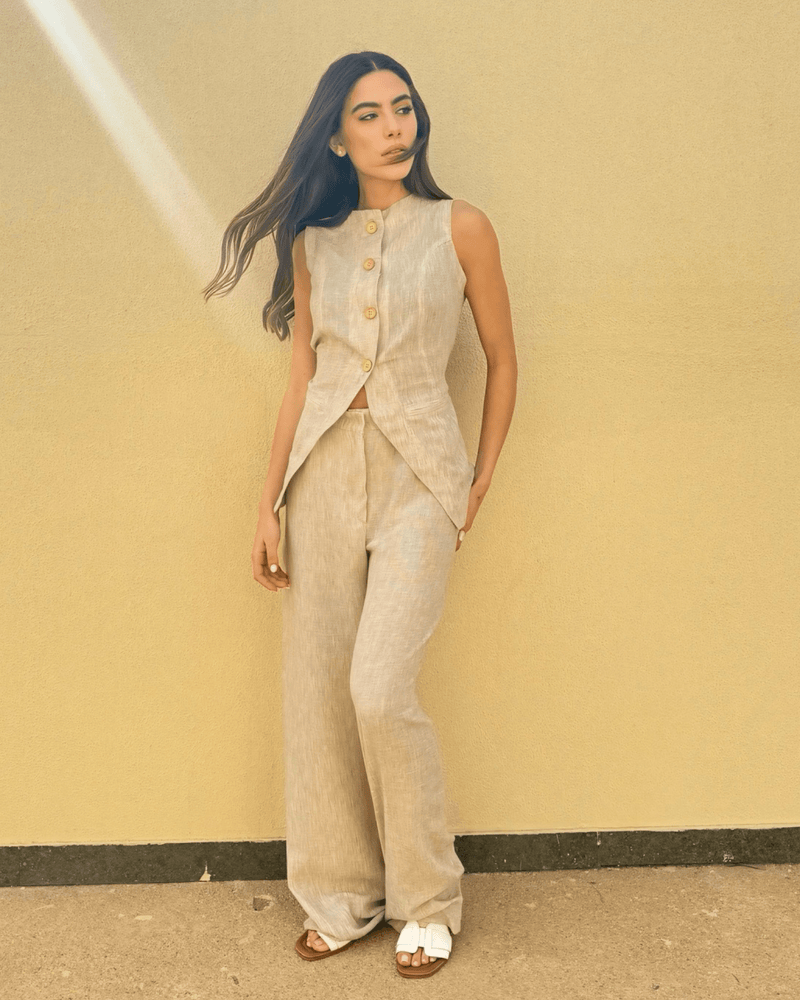 Capri Linen Set - IvoryTone Edition