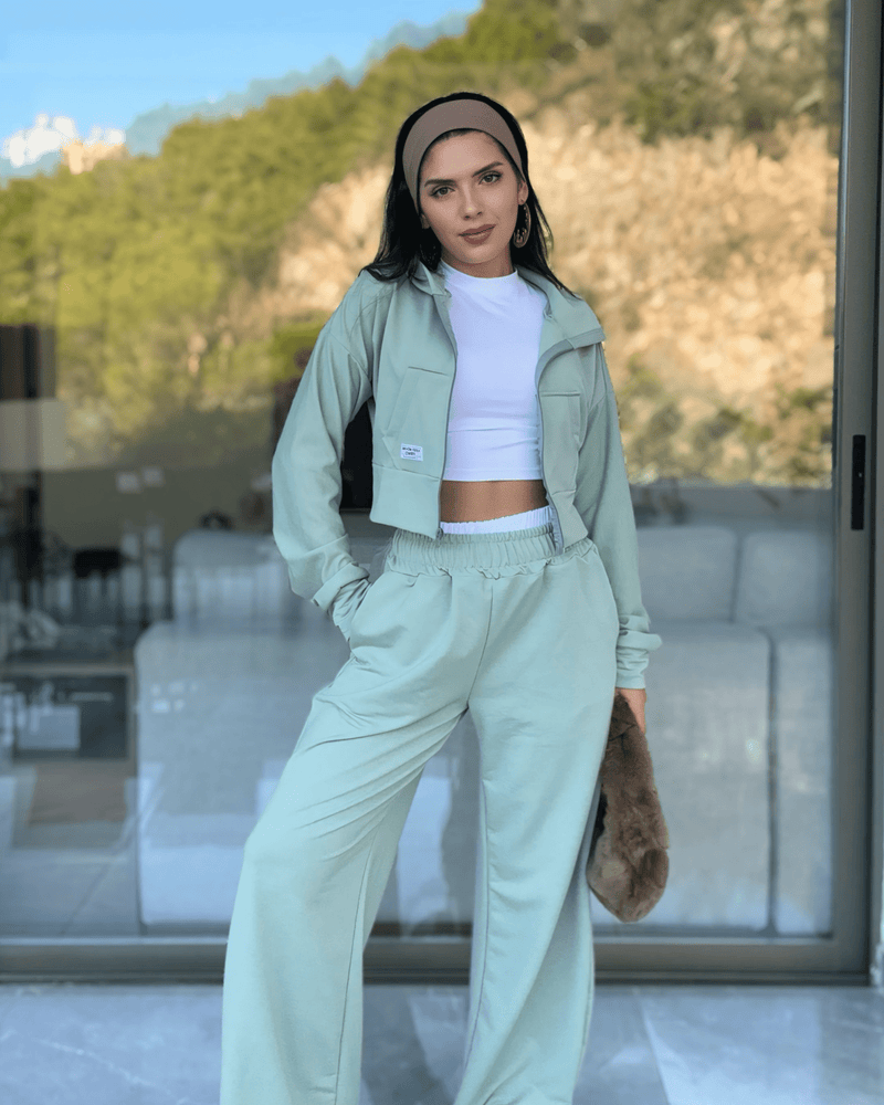 Zoey Crop Jacket Set