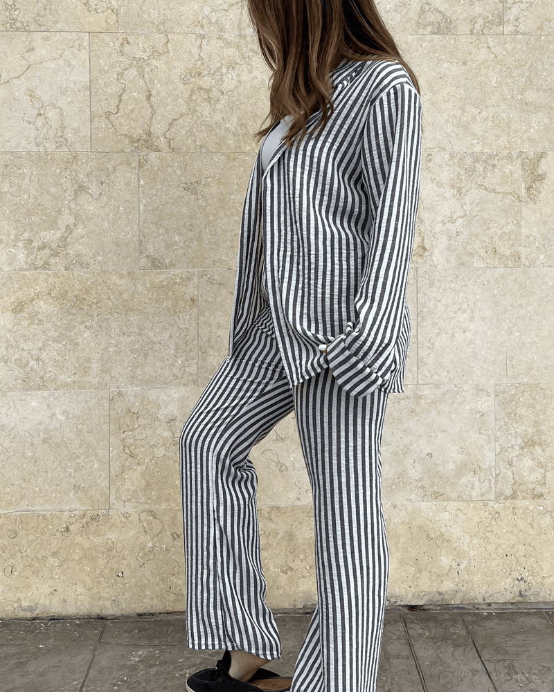Striped Linen Set