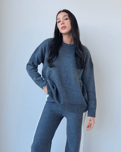 Luna wool striped set