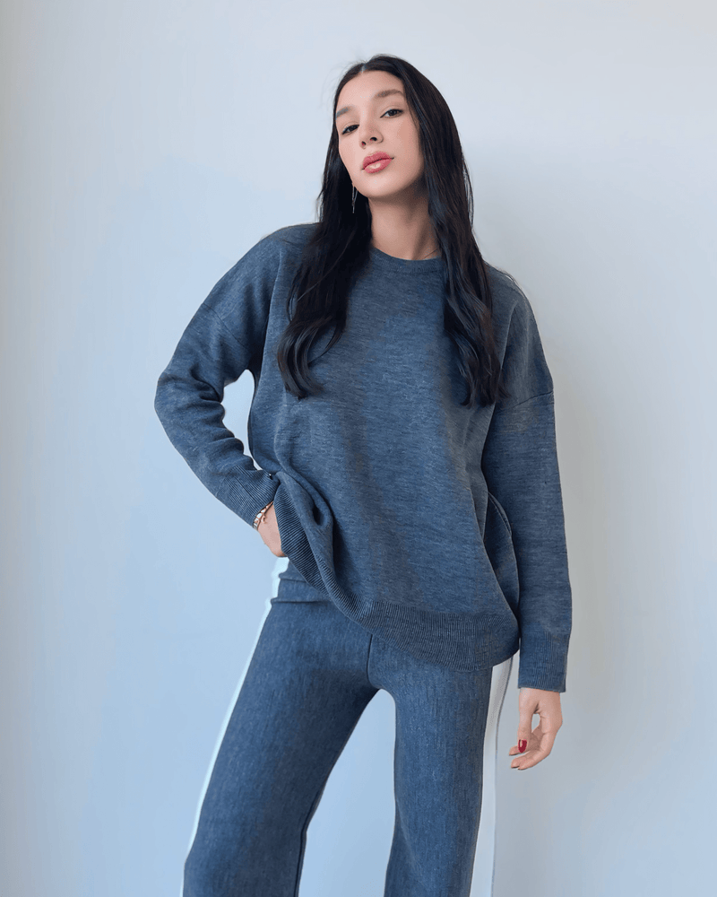 Luna wool striped set