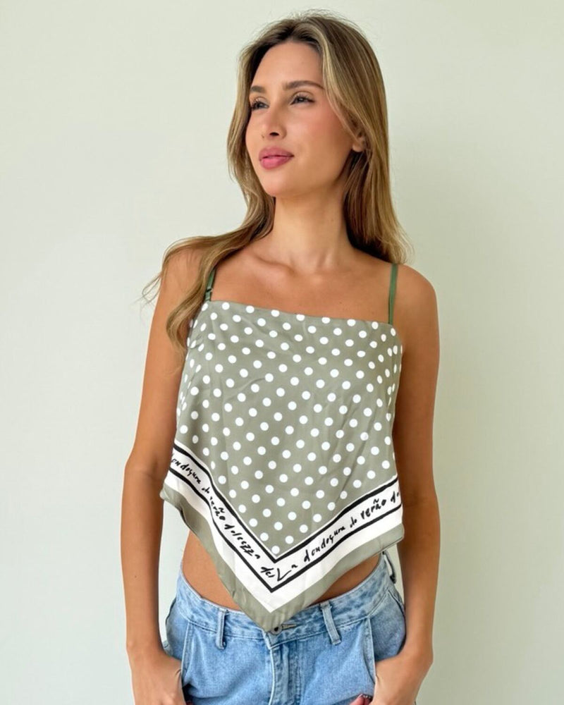 Polka Silk Top