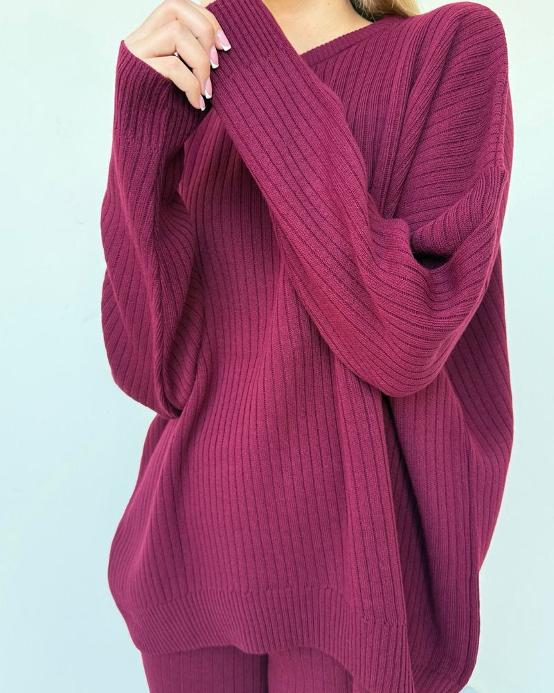 Lilia Round Neck Wool Set