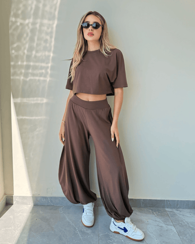 Milana Cropped T-shirt Comfy Set