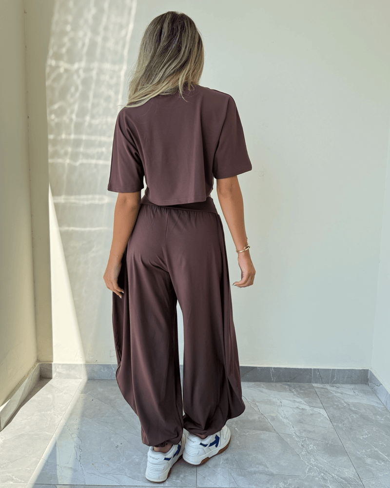 Milana Cropped T-shirt Comfy Set